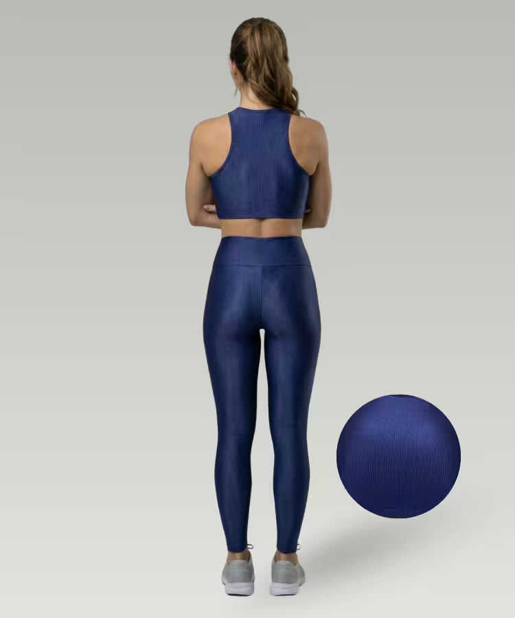 Blue Ribbed Set in Trilobal