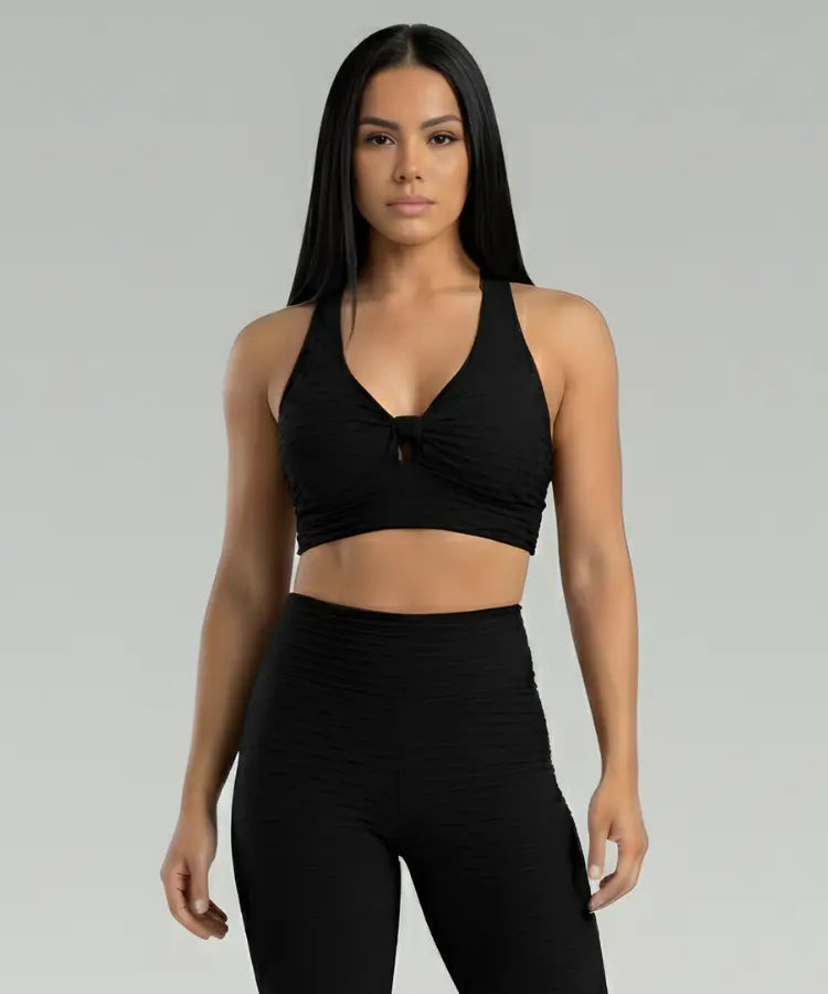 Sport Bra Lazo Brocado