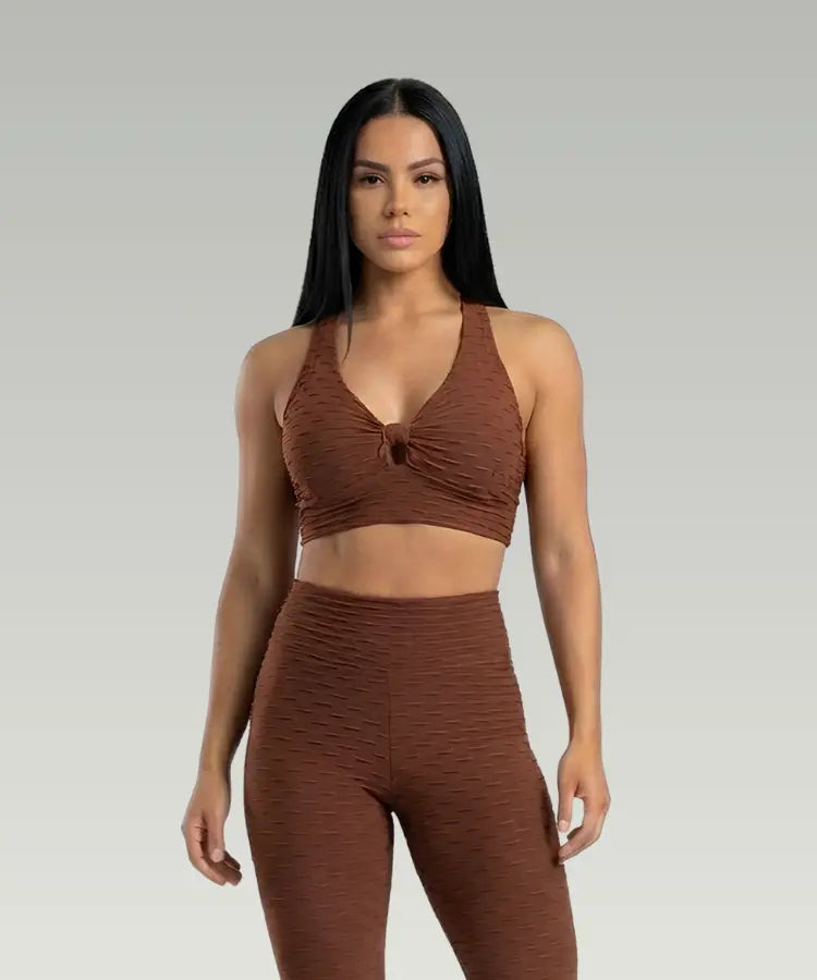 Sport Bra Lazo Brocado