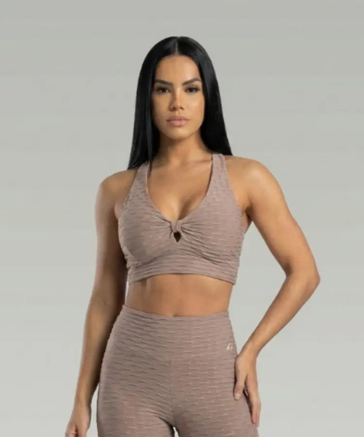 Sport Bra Lazo Brocado